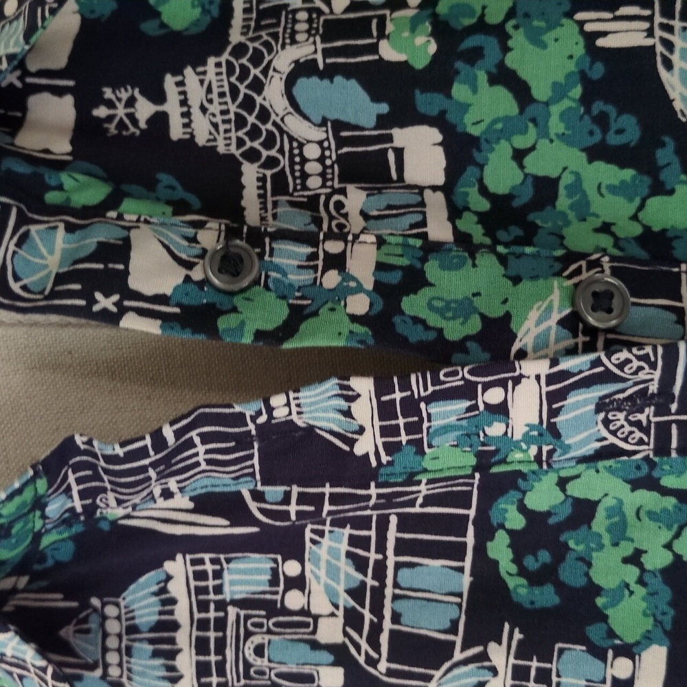 Boden Sharp Green and Navy Patterned Dress - Picture 5 of 10